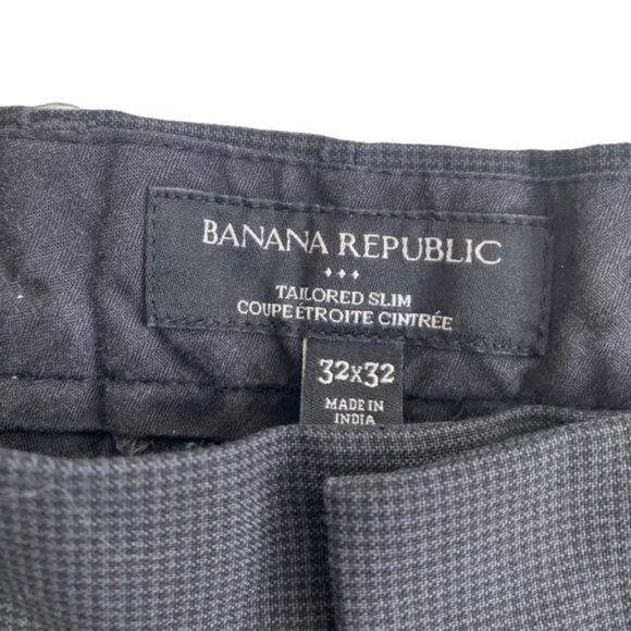 BANANA REPUBLIC Tailored Slim Men Slacks Size 32x32 - Picture 2 of 6